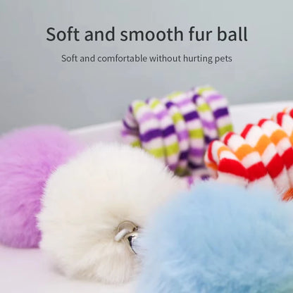 Self-Play String Toy for Kittens with Ball