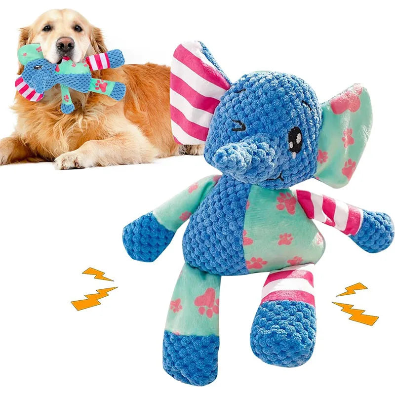 Squeaky Plush Animal Chew Toy
