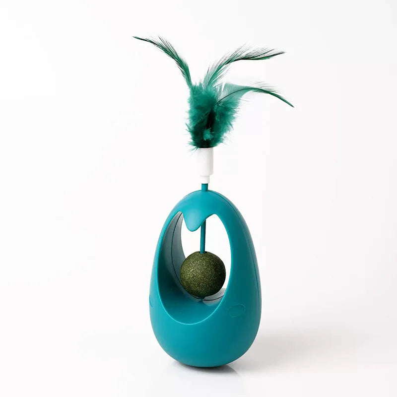 Interactive Cat Wobbler Teaser Wand – Catnip Toy