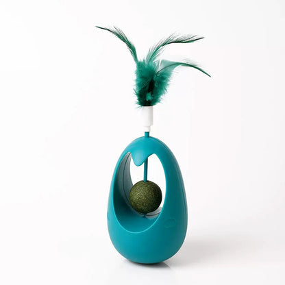 Interactive Cat Wobbler Teaser Wand – Catnip Toy