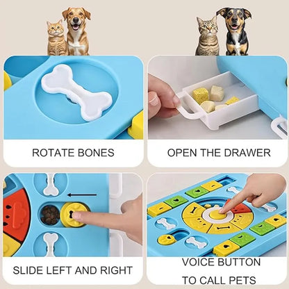 4-in-1 Interactive Dog & Cat Puzzle Toy – Slow Feeder