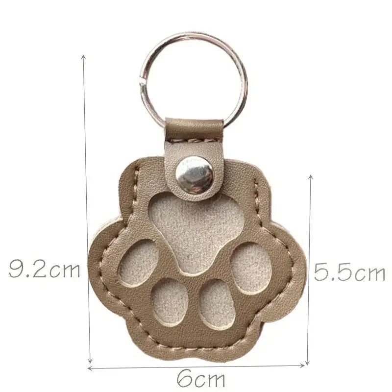 Memorial Leather Pet Hair Storage Keychain