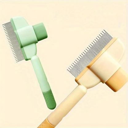 Self-Cleaning Grooming Comb – Pet Hair Remover for Cats & Dogs