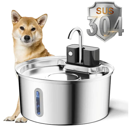 PureFlow Wireless Stainless Steel Pet Water Fountain