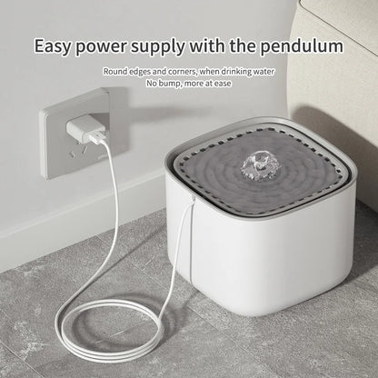 3L Pet Water Fountain - Automatic Circulating & Filtering USB Electric Cat Drinker