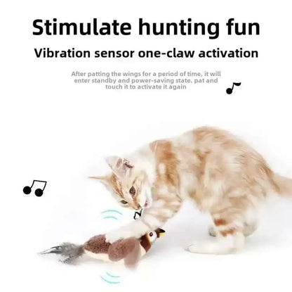 Interactive Dancing Sparrow Cat Toy