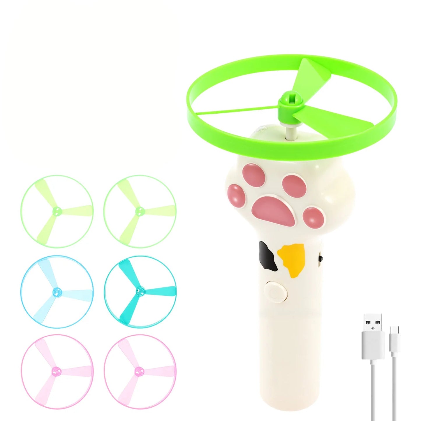 PounceFly - Rechargeable Flying Disc Cat Launcher