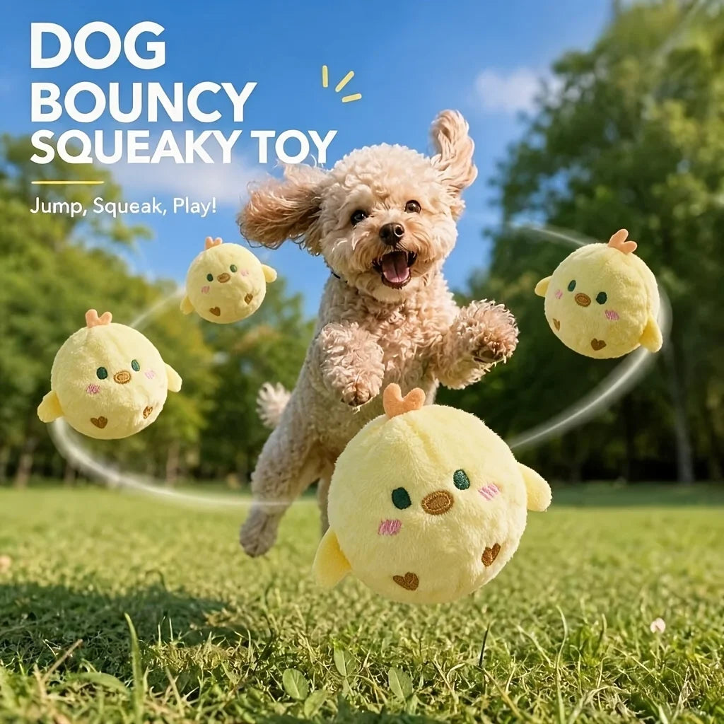Bouncy Squeaky Chick Ball