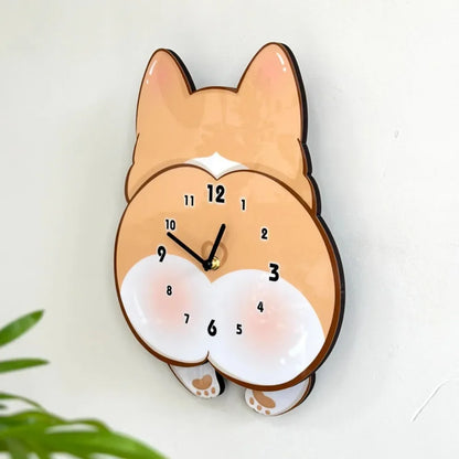 ShibaTime – Cartoon Animal Wall Clock 🐕🕐