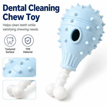 Interactive Dog Treat Dispensing Chew Toy – Chicken Leg