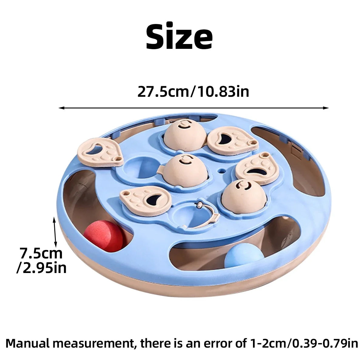 Interactive Cat Puzzle Toy – Rotating Treat Dispenser