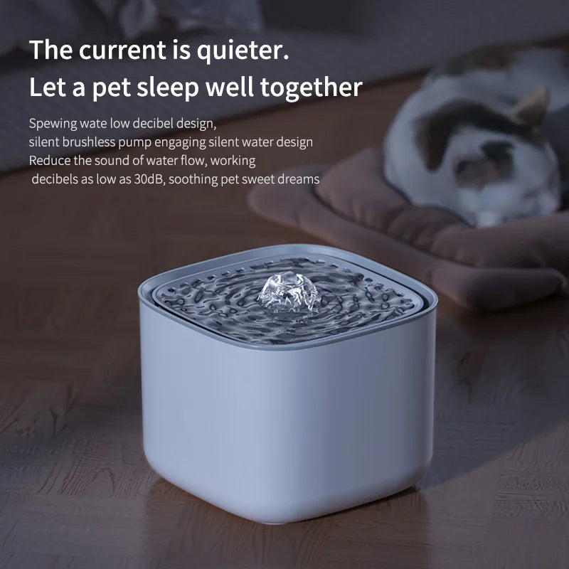 3L Pet Water Fountain - Automatic Circulating & Filtering USB Electric Cat Drinker