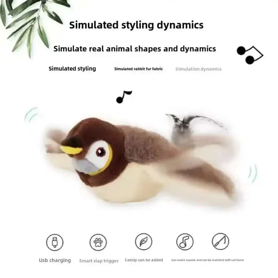 Interactive Dancing Sparrow Cat Toy