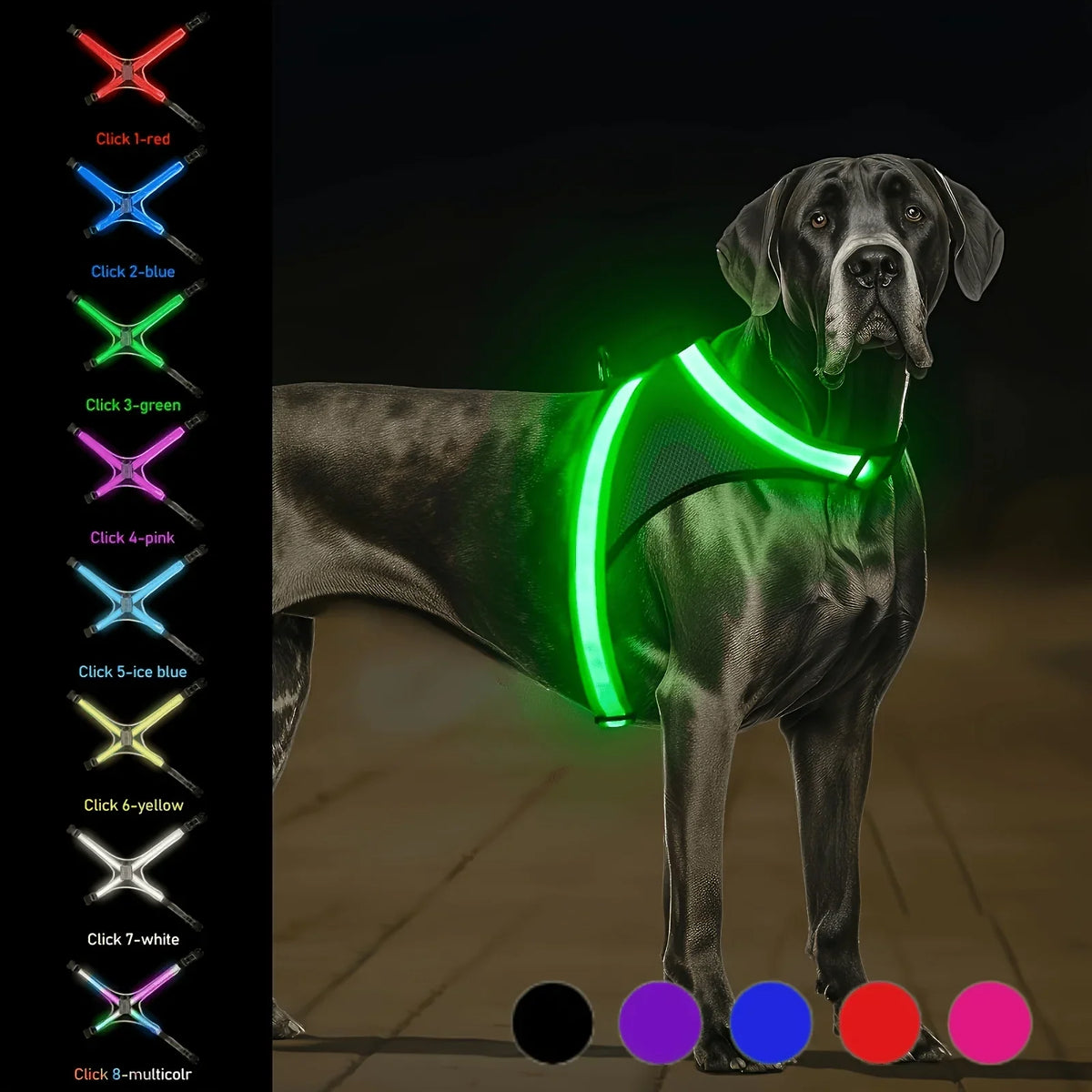 GlowTrail LED Dog Harness