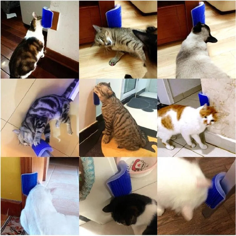 Cat Scratcher Massager & Grooming Brush - Pet Hair Comb