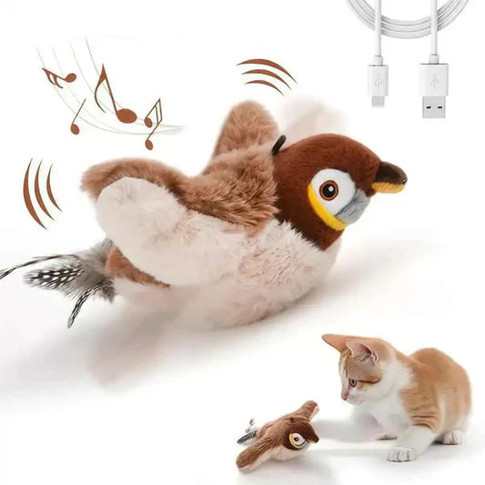 Interactive Dancing Sparrow Cat Toy