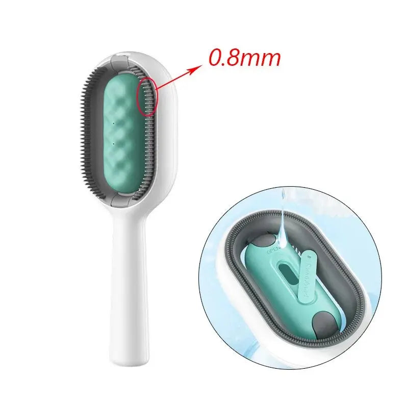 3-in-1 Pet Brush with Water Tank for Cats & Dogs