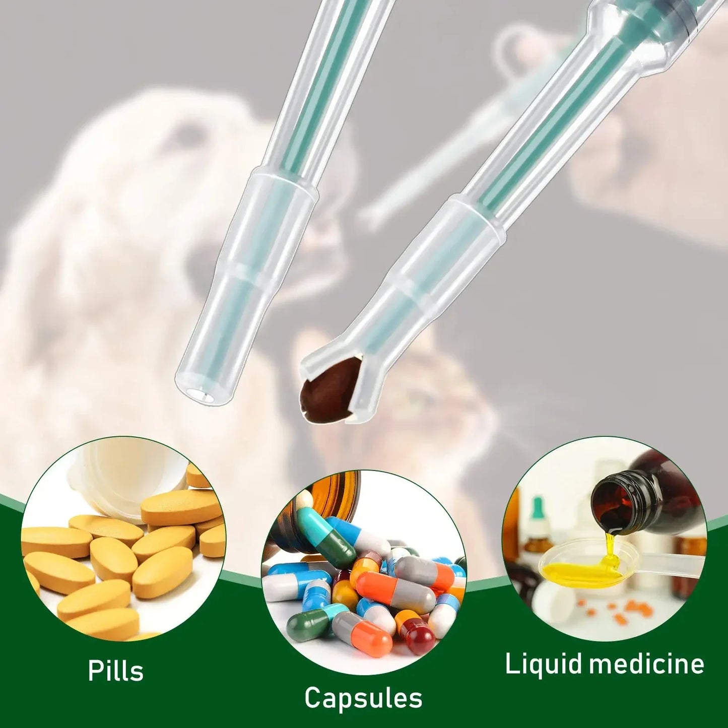 PetCare Pill Feeding Dispenser for Cats and Dogs (3pcs)