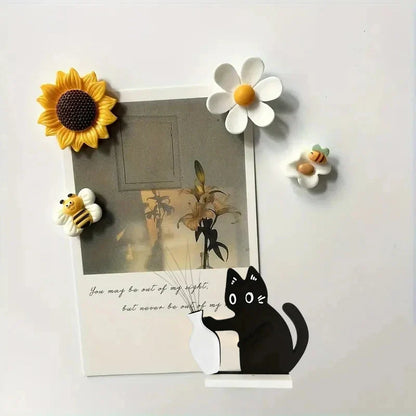WhiskerKeeper Cat Vase Fridge Magnet