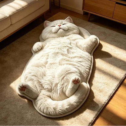 Chubby Tabby Cat Shaped Rug 🐱🤎