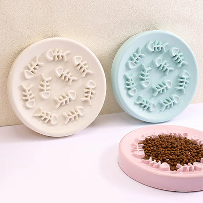 FishBone Slow Feed Pet Bowl