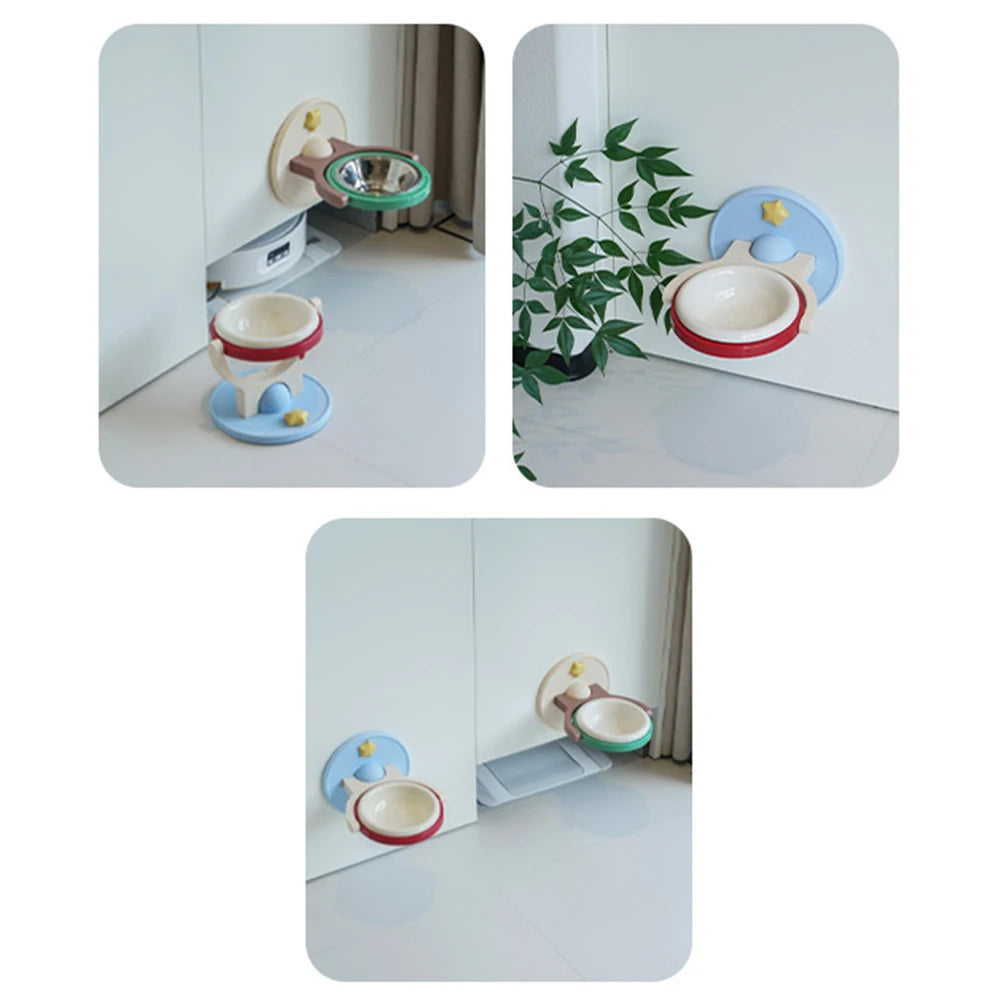 PurrDine - 2-in-1 Adjustable Wall-Mounted Cat Bowl