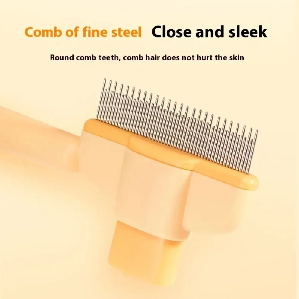 Self-Cleaning Grooming Comb – Pet Hair Remover for Cats & Dogs