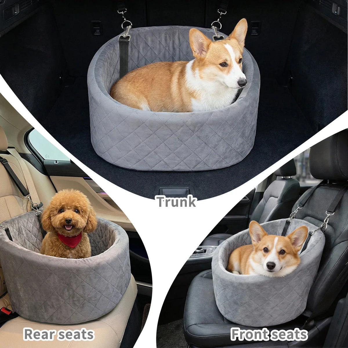 RideSnug – Padded Pet Car Seat & Bed 🚗🐶