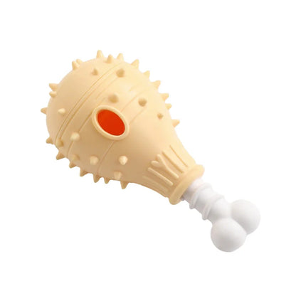 Interactive Dog Treat Dispensing Chew Toy – Chicken Leg