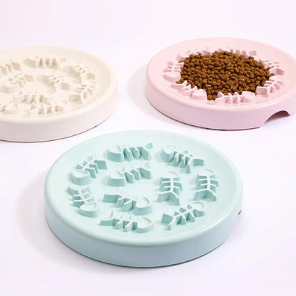 FishBone Slow Feed Pet Bowl