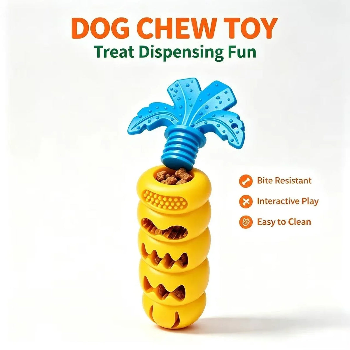 Carrot Dog Chew Toy & Interactive Slow Feeder