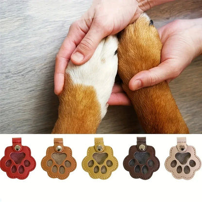 Memorial Leather Pet Hair Storage Keychain