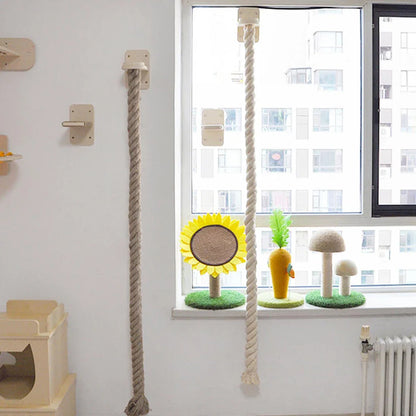 Wall-Mounted Sisal Rope Cat Tree