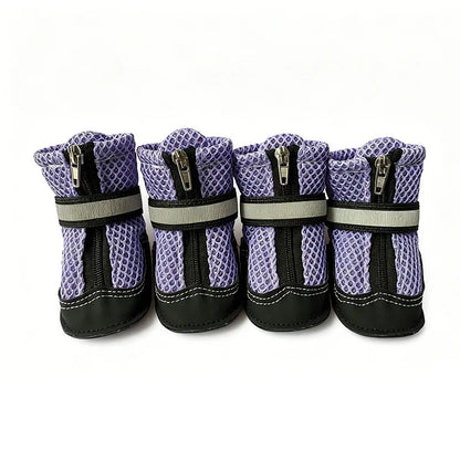 Breathable Mesh Dog Shoes with Anti-Slip Sole