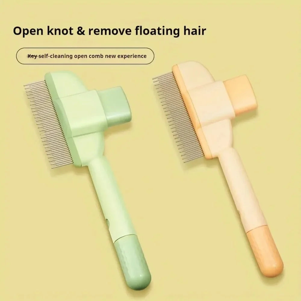 Self-Cleaning Grooming Comb – Pet Hair Remover for Cats & Dogs