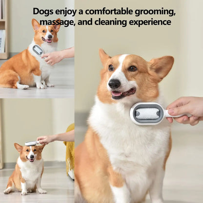 3-in-1 Pet Brush with Water Tank for Cats & Dogs