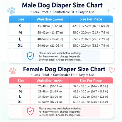 Disposable Dog Diapers – 40 Pack 🐶💧