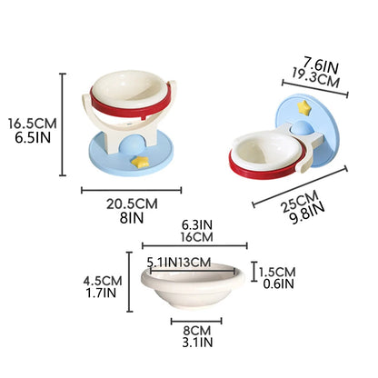 PurrDine - 2-in-1 Adjustable Wall-Mounted Cat Bowl