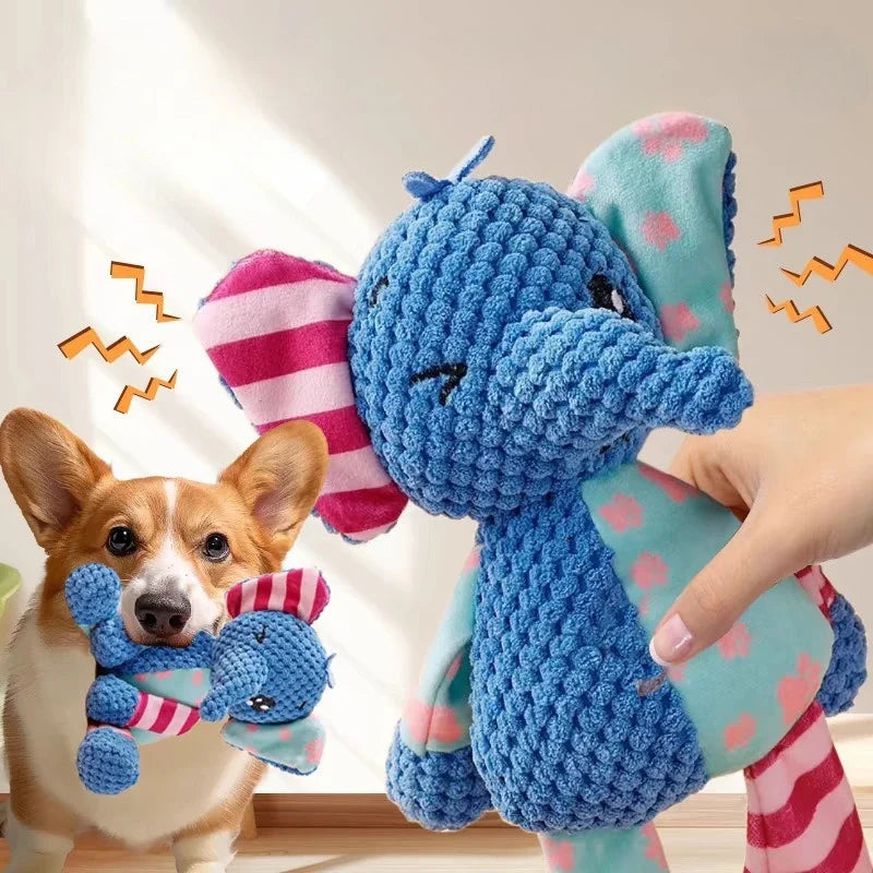 Squeaky Plush Animal Chew Toy