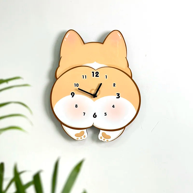 ShibaTime – Cartoon Animal Wall Clock 🐕🕐