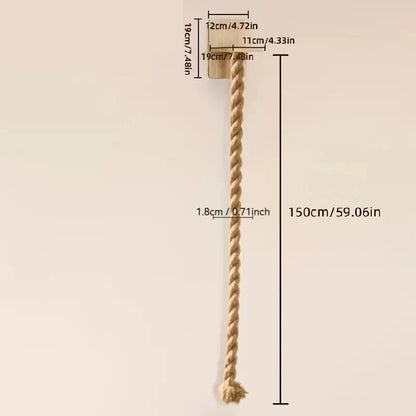 ClawClimb Wall-Mounted Cat Rope & Wood Scratcher