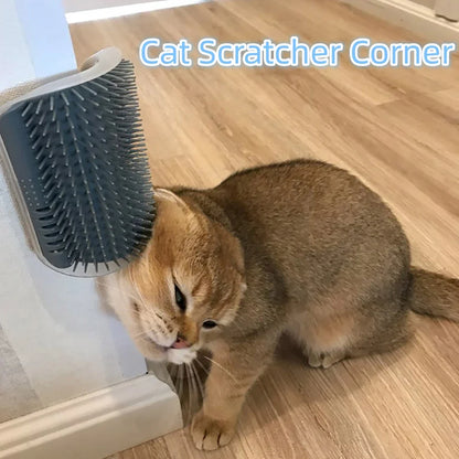 Cat Scratcher Massager & Grooming Brush - Pet Hair Comb