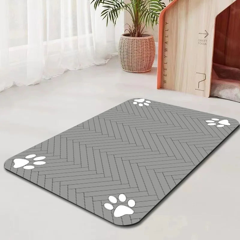 Absorbent Pet Feeding Mat – Quick Dry Dog Food & Water Bowl Mat