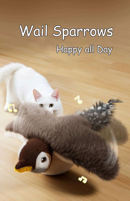 Interactive Dancing Sparrow Cat Toy