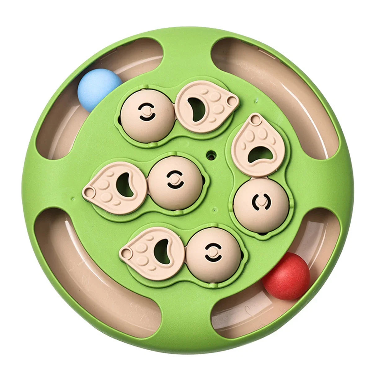 Interactive Cat Puzzle Toy – Rotating Treat Dispenser