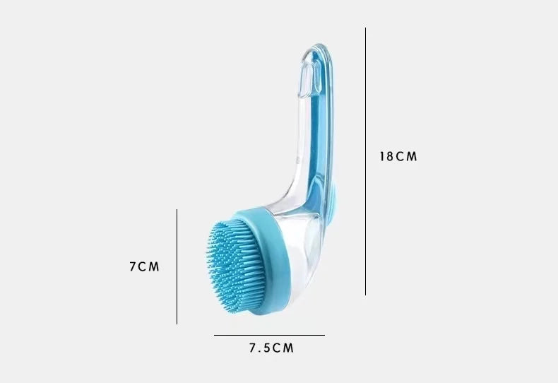 Pet Bath Brush with Shampoo Dispenser