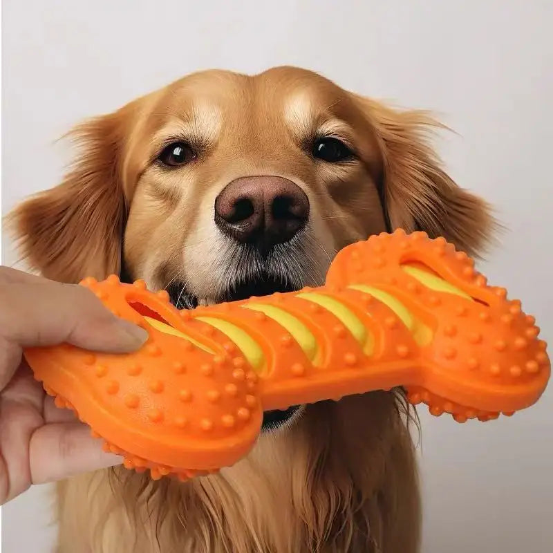 Squeaky Rubber Bone Chew Toy