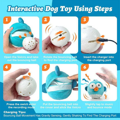 Rechargeable Interactive Bouncing Pet Toy 🐾🎵