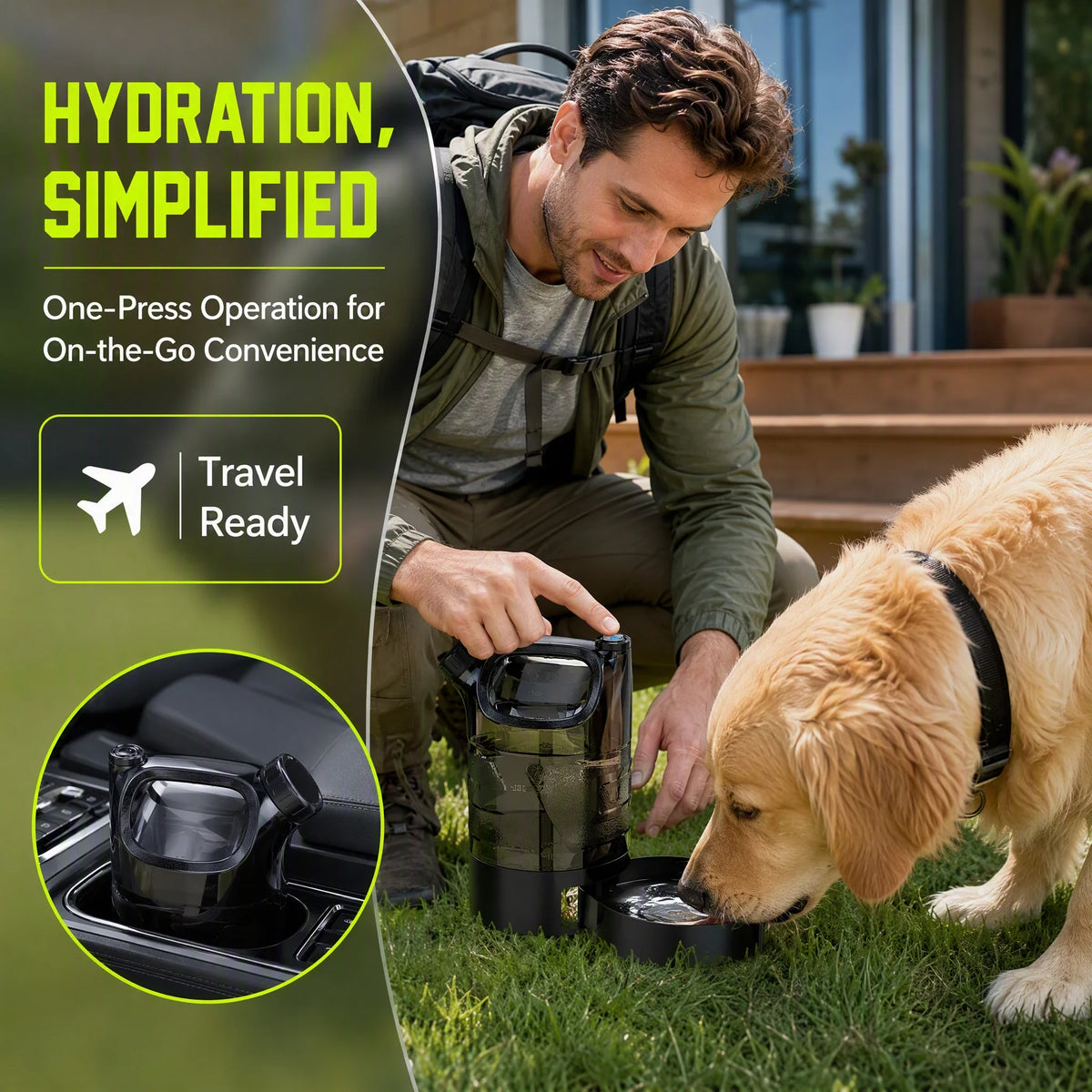 Portable 2.6L Dog Water Dispenser 🐶💧