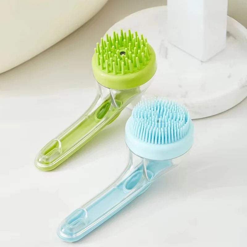 Pet Bath Brush with Shampoo Dispenser